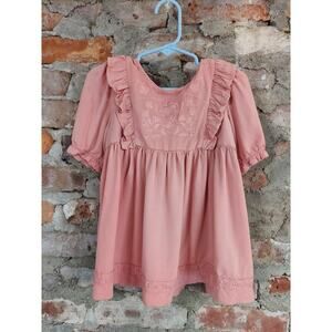 Joie Ruffle Top Toddler Girl Sz 4t Pink Shity Eyelet XY